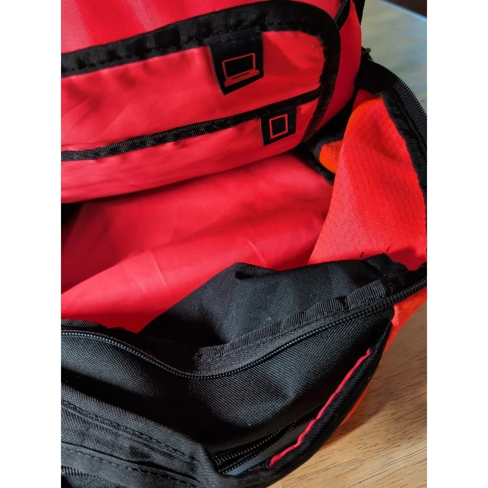 Adidas Load Spring Backpack Black/Orange/pink Back To School‎ Used Good Shape
